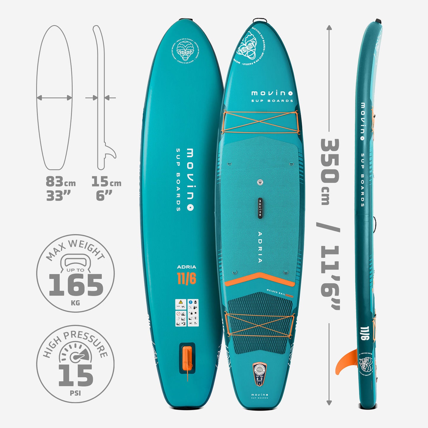 Movino Adria (turquoise-orange)
